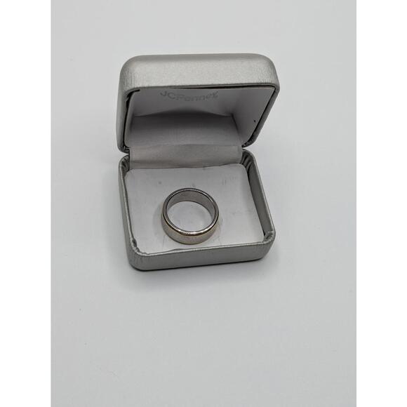 Stainless Steel Ring with Engraved Lord's Prayer and Gold Accent Mens Size 11 - Picture 9 of 9
